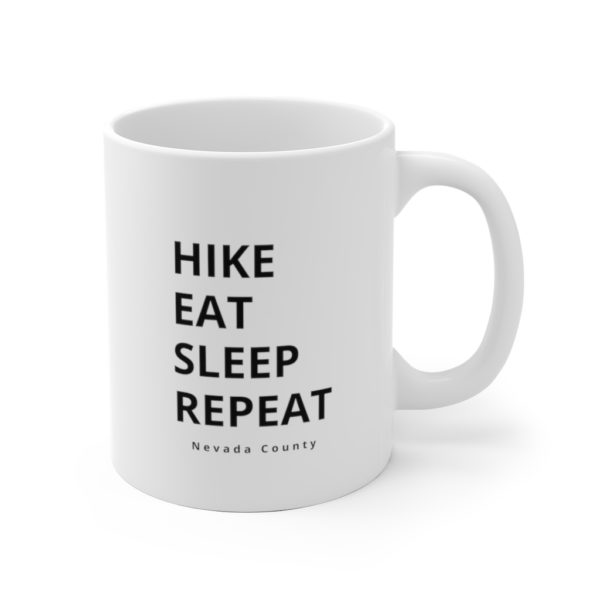 Hike Repeat White Ceramic Mug - Image 3