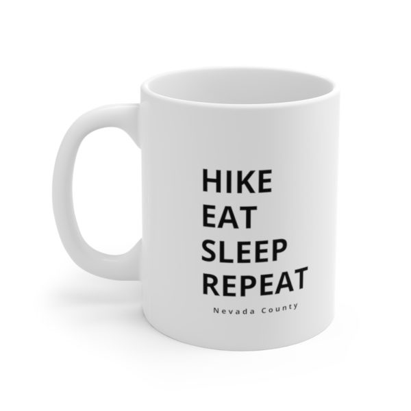 Hike Repeat White Ceramic Mug