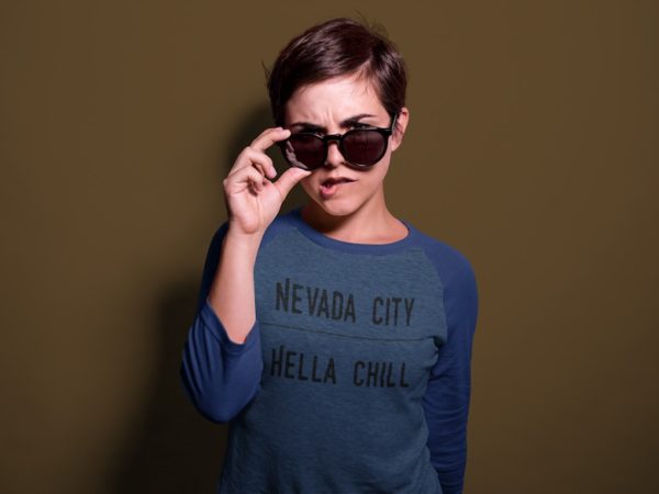 Baseball T-shirt | Nevada City Hella Chill