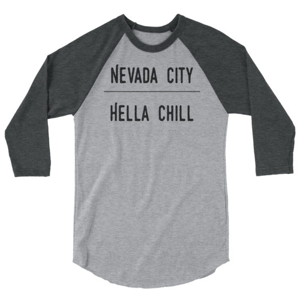 Baseball T-shirt | Nevada City Hella Chill - Image 4