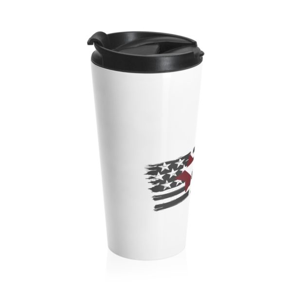 Red White and Blue Stainless Steel Travel Mug - Image 4