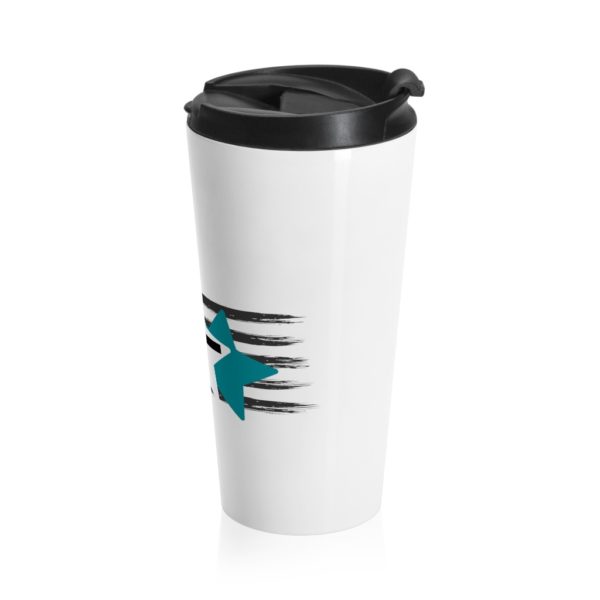 Red White and Blue Stainless Steel Travel Mug - Image 5