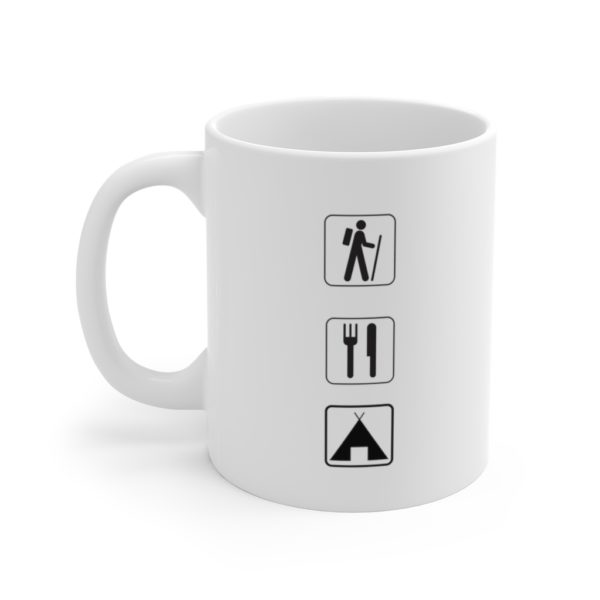 Hike Eat Camp White Ceramic Mug