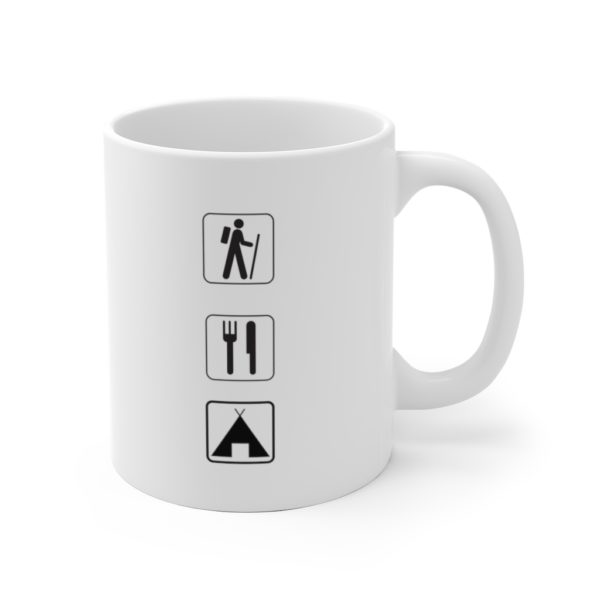 Hike Eat Camp White Ceramic Mug - Image 3