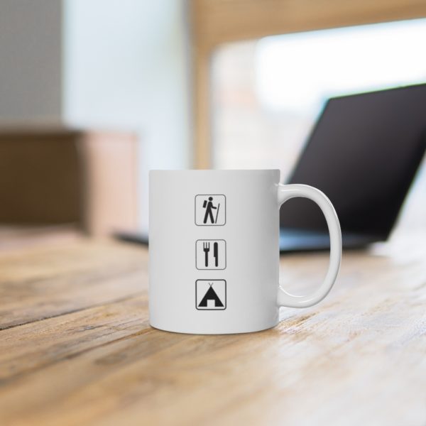 Hike Eat Camp White Ceramic Mug - Image 4